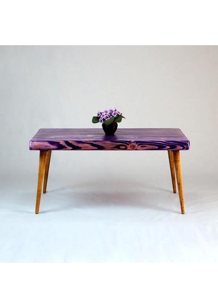 Doğal Ağaç Masif Kütük Orta Sehpa (60CM x 90CM) Ağaç Ayak