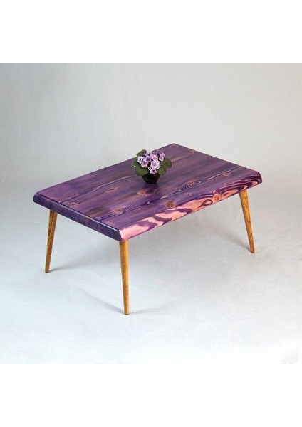 Doğal Ağaç Masif Kütük Orta Sehpa (60CM x 90CM) Ağaç Ayak