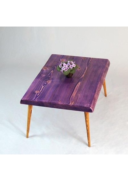Doğal Ağaç Masif Kütük Orta Sehpa (60CM x 90CM) Ağaç Ayak