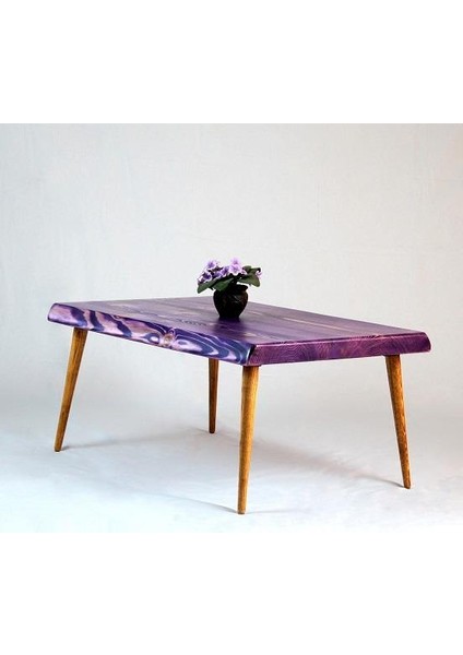 Doğal Ağaç Masif Kütük Orta Sehpa (60CM x 90CM) Ağaç Ayak