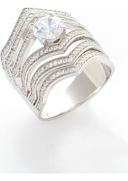 Bayan Tasarım Gümüş Yüzük