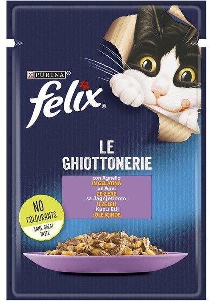 Felix Kuzu Etli Pouch Yetişkin Kedi Maması 12 x 85 G