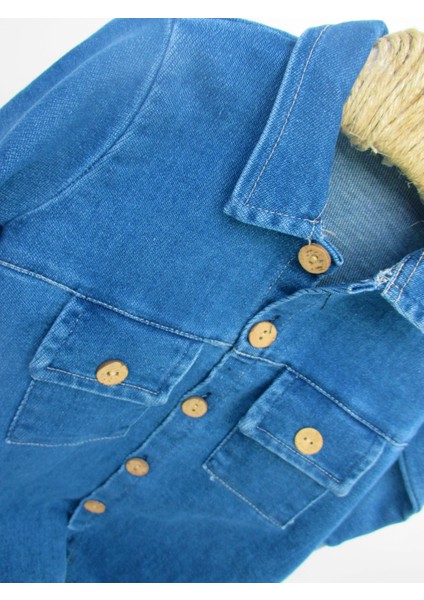 Çift Çepli Bebek Kot Tulum indirimleri