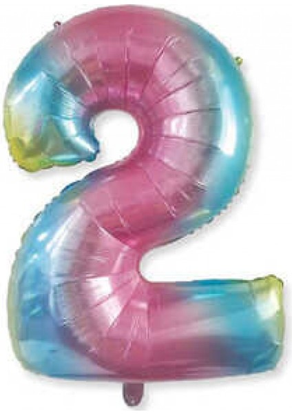 Folyo Balon Rakam 2 40 Inc Rengarenk Pk:1-1