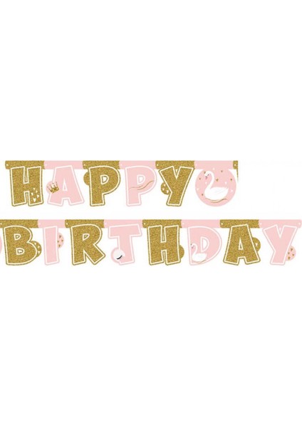 Flama Kuğu Happy Bırthday Pk:1 Set