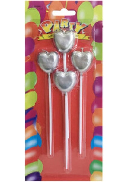 Mum Kalpli ve Çubuklu Gümüş Pk:4