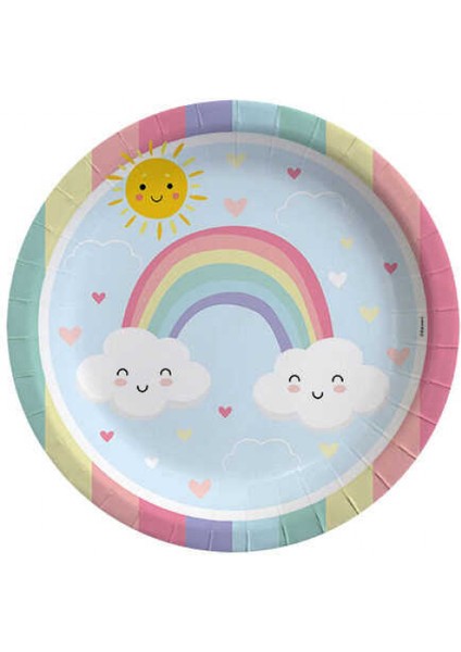 Tabak Gökkuşağı Bulut 23 cm Pk:8
