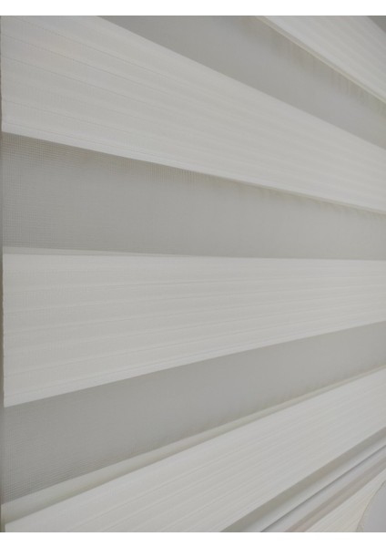 Geniş Plise Zebra Perde Stor Krem fiyatları