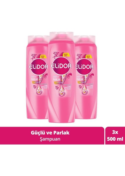 Superblend Saç Bakım Şampuanı Güçlü Ve Parlak E Vitamini Makademya Yağı 500 Ml X3