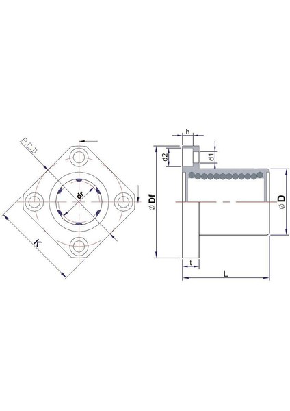 LMEK8UU 8mm Lineer Rulman
