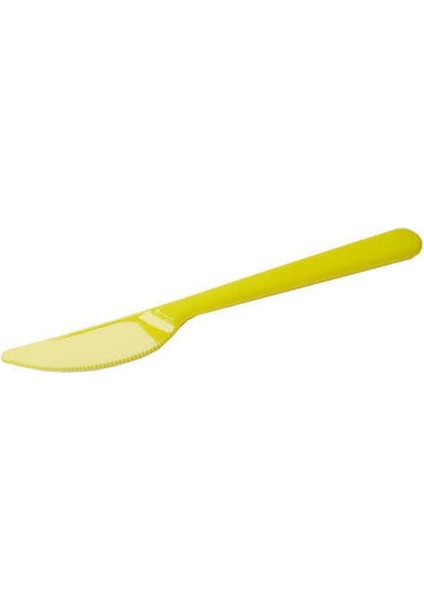 Bıçak Plastik - 25'li Sarı