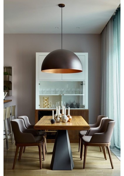 Retro,rustik,modern Mutfak,cafe,bar Üstü Için siyah Tekli Metal Sarkıt Avize ÇAP:40CM