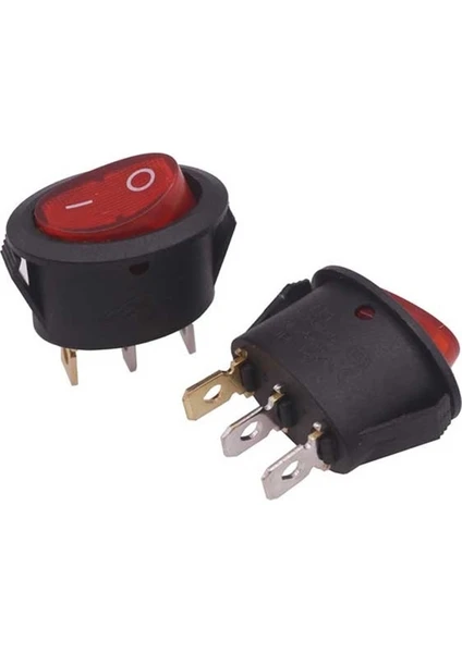 Kcd1-3 Oval Işıklı On/off Anahtar 3 Pin IC-134B