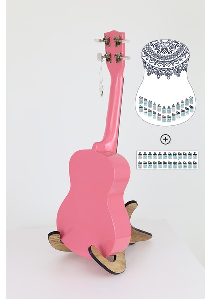 Mandala Siyah Renk Ukulele Akor Cetveli Tablosu Stickeri Etiketi fiyatları