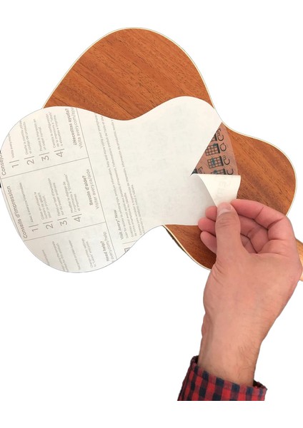 Gözyaşı Siyah Ukulele Akor Cetveli Tablosu Stickeri Etiketi fırsatları