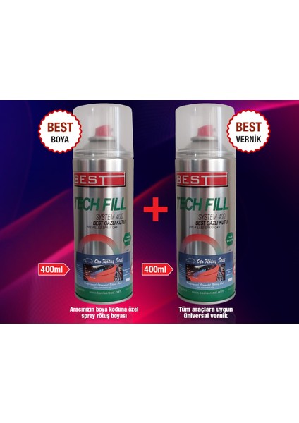 Honda Kod: RP19M Best Sprey Boya Seti (Boya + Vernik)