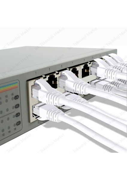 CAT5E Yüksek Hızlı Ethernet Ağ Lan Kablosu 30 Metre