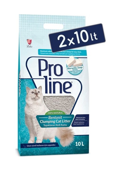 Marsilya Sabunu Kokulu Topaklanan Kedi Kumu 10 Lt (2 Adet)