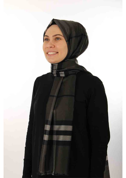 Siyah-Füme Sima Burberry Ekose Şal