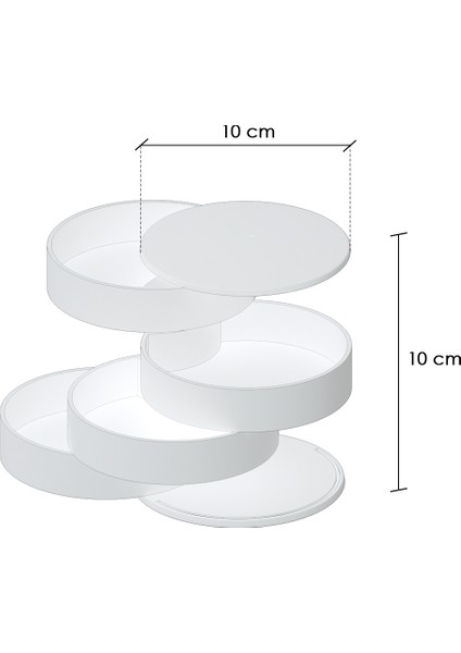 Safir Kozmetik Makyaj Takı Düzenleme Kutusu Organizer Set