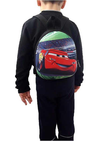 Erkek Çocuk 3D Cars Şimşek Arabalı Kreş Anaokulu Sırt Çantası 25X22 modelleri