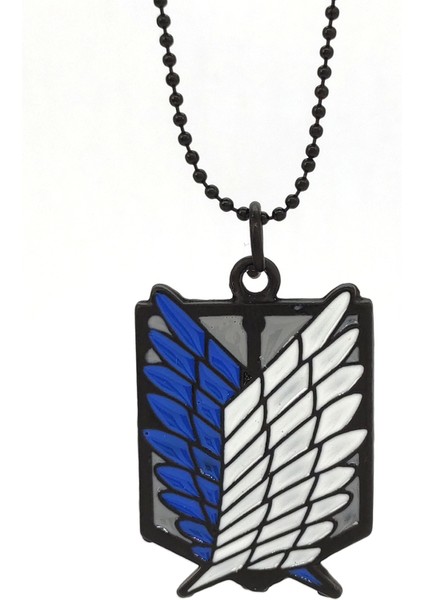 Attack On Titan Anime Fan Kolye Top Zincirli Siyah Renk Kolye fiyatları