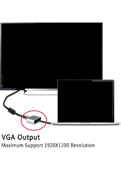 USB 4K VGA Av Adaptör Video Dönüştürücü (Yurt Dışından)