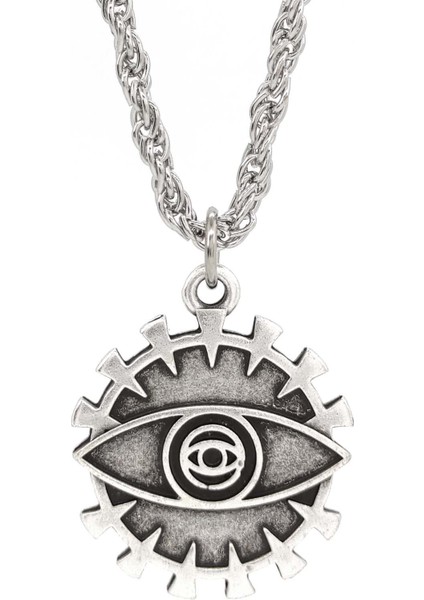 Şans Gözü Nazar Kolye Antik Gümüş Kaplama Burgu Zincir fiyatları