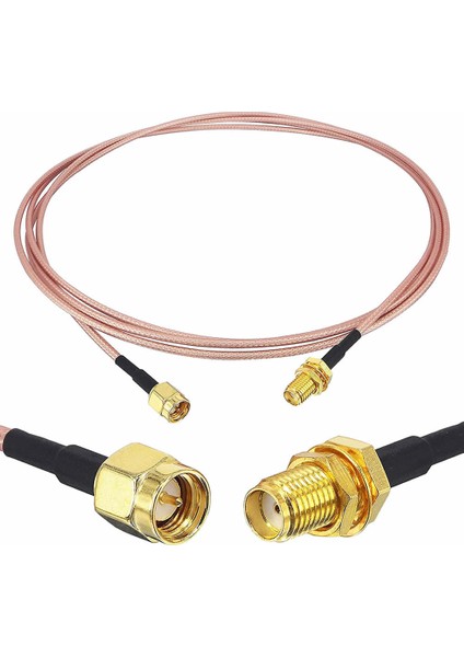 RG316 100CM Erkek Dişi Sma Kablo 1 Metre Rf Uzatma Kablosu 50 Ohm