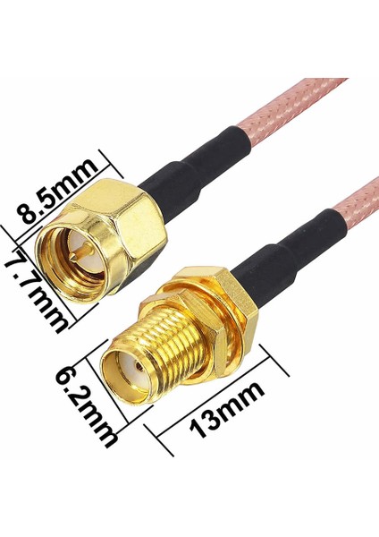 RG316 100CM Erkek Dişi Sma Kablo 1 Metre Rf Uzatma Kablosu 50 Ohm