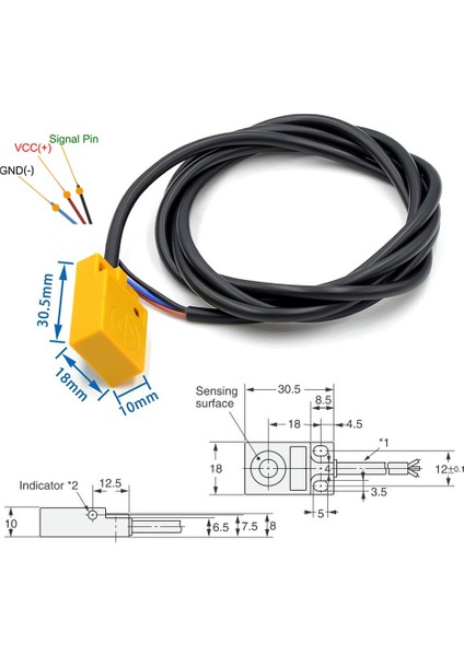 TL-W5MC1 Endüktif 5mm Metal Algılayıcı Sensör Npn No Temassız