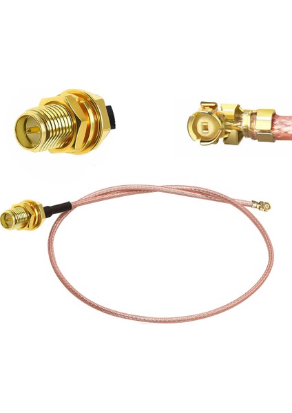 30CM Rp Sma Dişi Ipex Mhf1 Rf Bağlantı Kablosu 0-6ghz Altın Kaplama