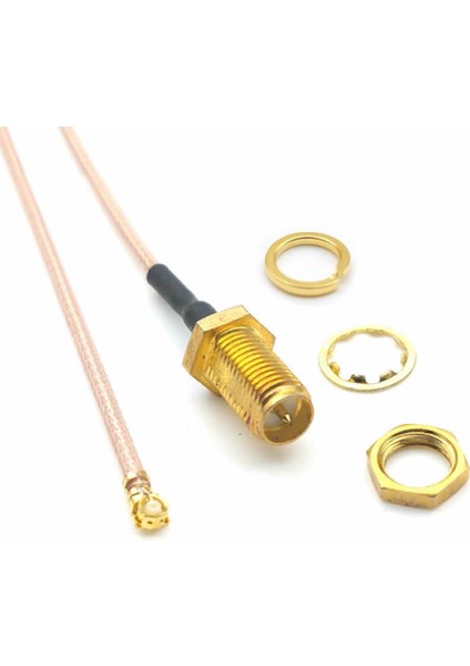 30CM Rp Sma Dişi Ipex Mhf1 Rf Bağlantı Kablosu 0-6ghz Altın Kaplama