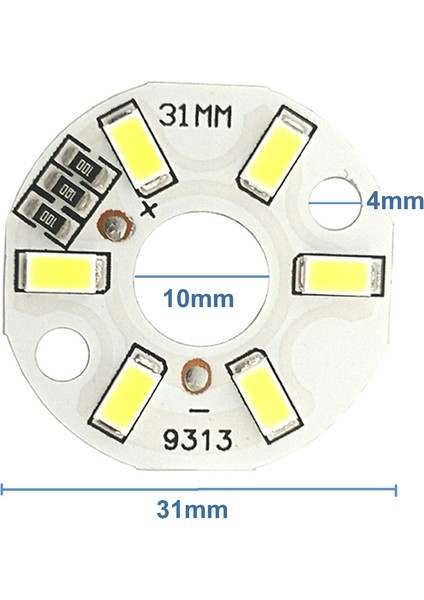5730 5V 3W 32MM Beyaz LED Modül Aluminyum Pcb 6 LED Lamba Aydınlatma