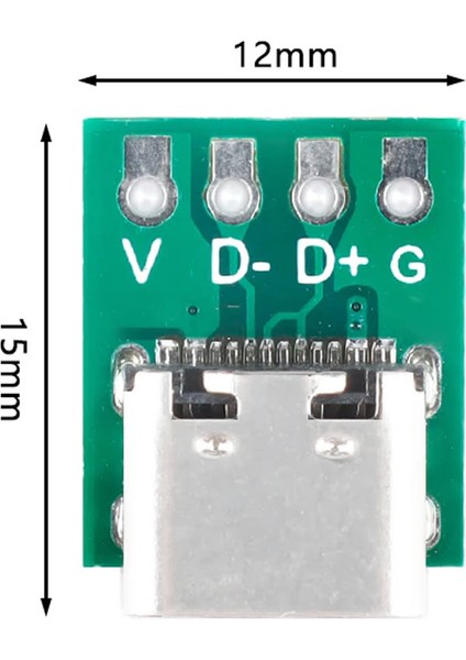 USB Type C 4 Pin Dıp Çevirici Pcb USB Dip Adaptör Kart