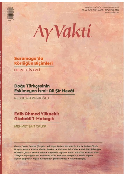Ay Vakti 198.SAYI Mayıs-Haziran 2022
