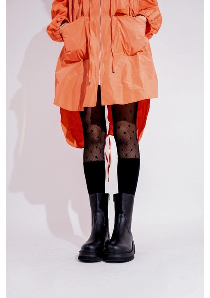 Olle Siyah Asker Postalı Günlük Hafif Kalın Taban Bot indirimleri