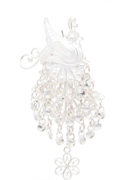 Tavus Kuşu El İşçiliği Telkari Gümüş Broş (Yaka İğnesi) 201021419 fiyatları