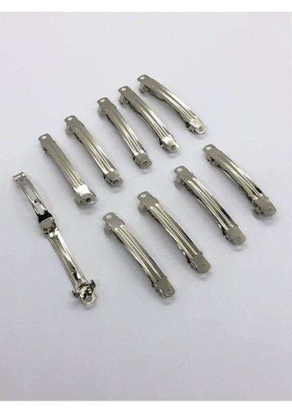 50 Adet 5 Cm Gümüş Renk Metal Otomatik Toka
