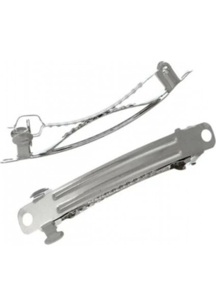 100 Adet 6 Cm Gümüş Renk Metal Otomatik Toka Boş Süslenmemiş modelleri