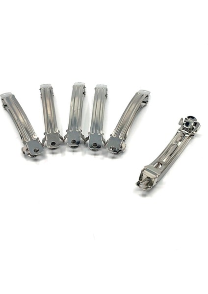 10 Adet 5 Cm Gümüş Renk Metal Otomatik Toka Boş Süslenmemiş modelleri