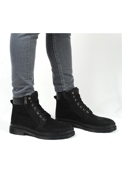 220235 Siyah Nubuk Kışlık Erkek Deri Bot fiyatları
