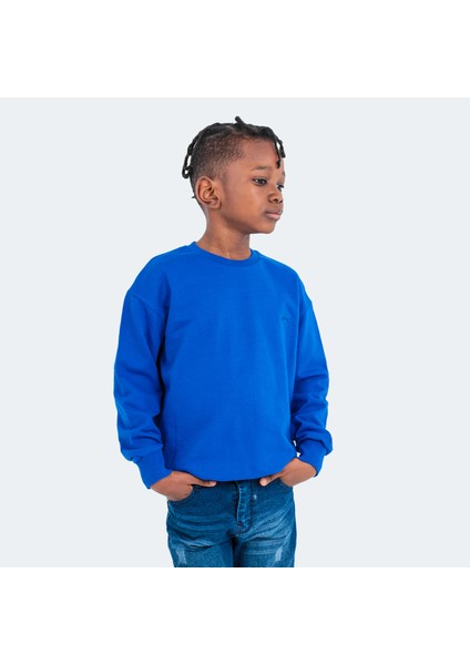 DNA Unisex Çocuk Sweatshirt Saks Mavi