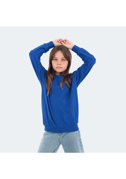 DNA Unisex Çocuk Sweatshirt Saks Mavi modelleri