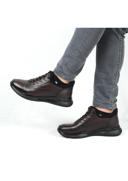 8351 Kahve Milano %100 Deri Erkek Casual Ayakkabı