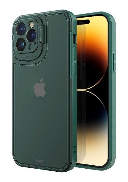 Buff iPhone 14 Pro Hybrid Corner Kılıf Yeşil