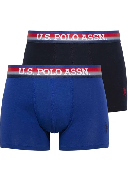 U.S. Polo Assn. Erkek Lacivert-Sax 2'li Boxer 80475