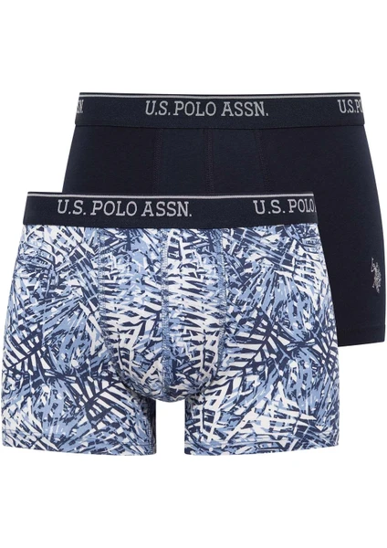 U.S. Polo Assn. Erkek Baskılı-Lacivert 2'li Boxer 80477