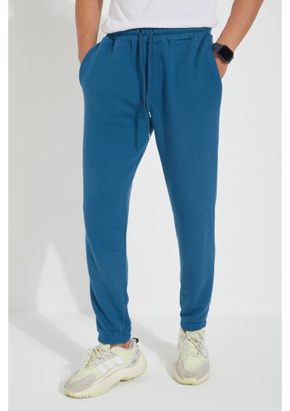 Erkek 3 Iplik Cepli Beli ve Paçası Lastikli Düz Eşofman Altı fırsatları