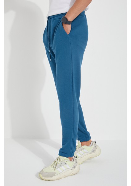 Erkek 3 Iplik Cepli Beli ve Paçası Lastikli Düz Eşofman Altı indirimleri